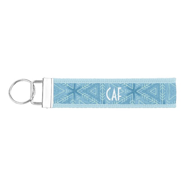 Llavero De Pulsera Flecha azul monogramada personalizada (Llaves lado izquierdo)