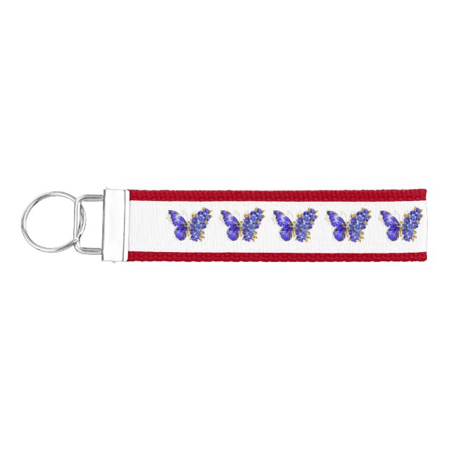 Llavero De Pulsera Flor Sapphire Mariposa (Llaves lado izquierdo)
