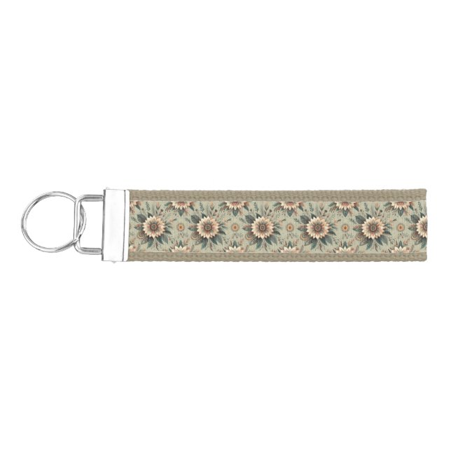Llavero De Pulsera Florals en Sage (Llaves lado izquierdo)
