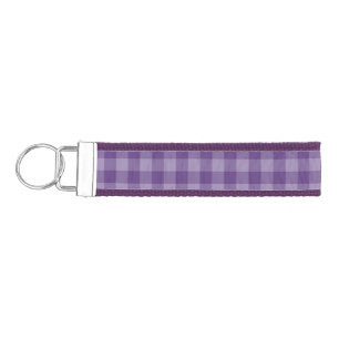 Llavero De Pulsera Fondo a cuadros violeta