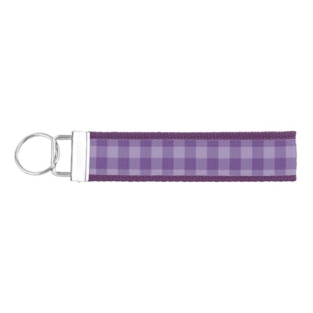 Llavero De Pulsera Fondo a cuadros violeta (Llaves lado izquierdo)