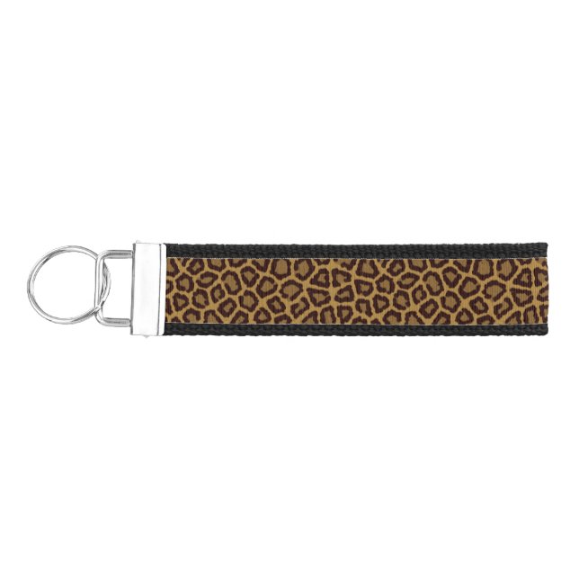 Llavero De Pulsera Fondo de la teja con una piel del leopardo (Llaves lado izquierdo)
