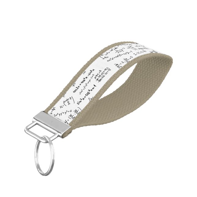 Llavero De Pulsera Fórmulas Y Números De Matemáticas (Angulado hacia abajo)