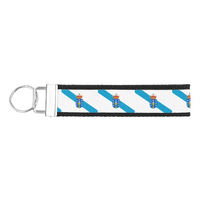 Llavero De Pulsera Galicia Spain flag Wrist Keychain  (Llaves lado izquierdo)