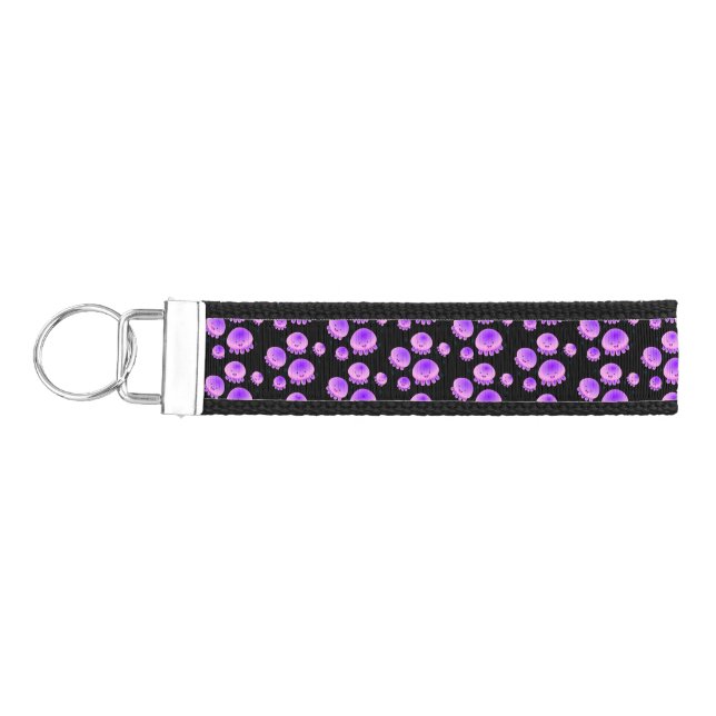 Llavero De Pulsera Gallito rosa morado kawaii personalizado (Llaves lado izquierdo)