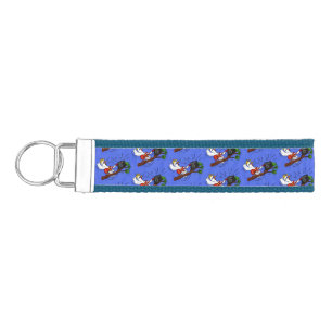 Llavero De Pulsera Graciosa cacatúa tocando el personalizado de guita