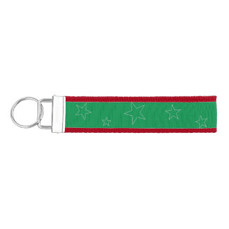 Llavero De Pulsera Green Stars Wrist Strap Keychain