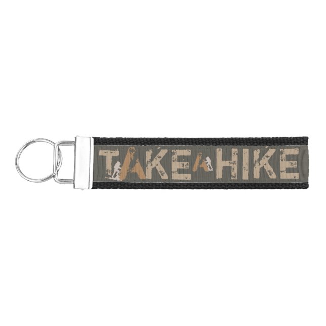 Llavero De Pulsera Grnge Take a Hike Typography (Llaves lado izquierdo)