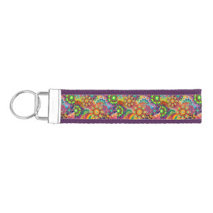 Llavero De Pulsera Hippie Groovy Techno Psychedelic Thunder_Cove