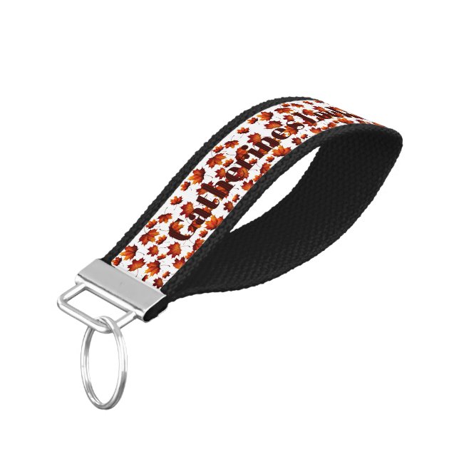 Llavero De Pulsera Hojas en otoño (Angulado hacia abajo)
