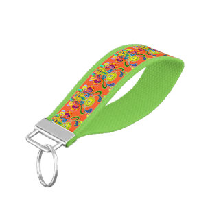 Llavero De Pulsera holiES - vaca sagrada y feliz abstracta + tus idea