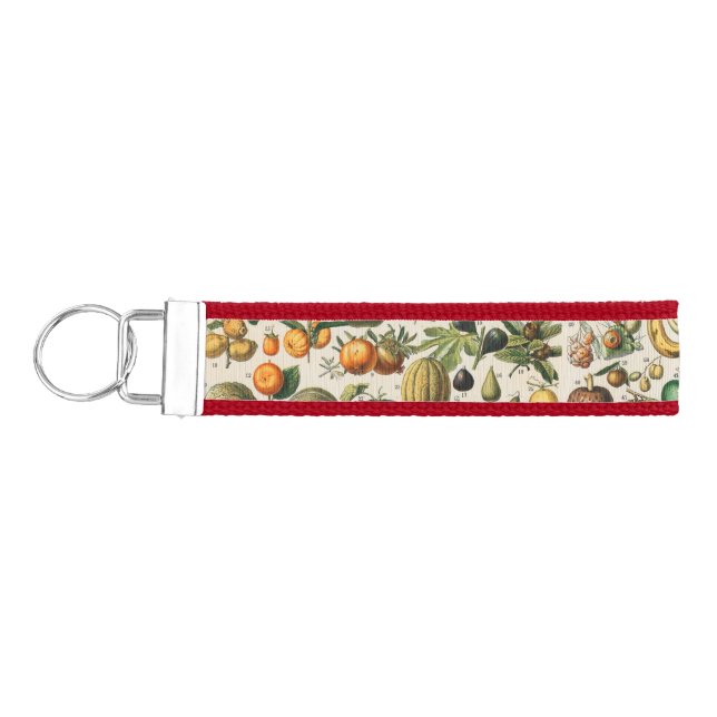 Llavero De Pulsera Ilustracion científico botánico de frutas (Llaves lado izquierdo)
