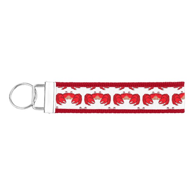 Llavero De Pulsera Ilustracion de cangrejo rojo (Llaves lado izquierdo)