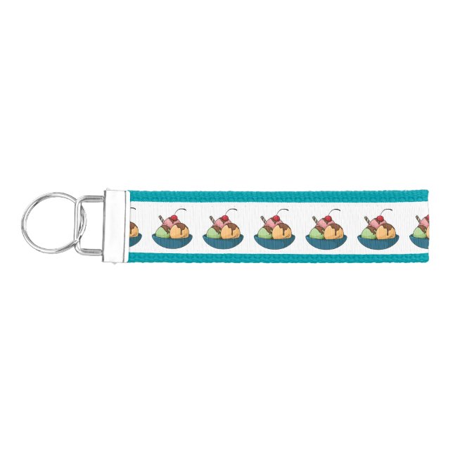 Llavero De Pulsera Ilustracion de helado personalizado (Llaves lado izquierdo)