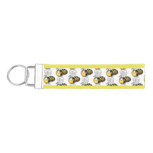 Llavero De Pulsera Ilustracion de personalizado de abejas alegres