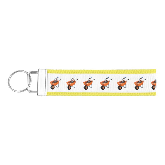 Llavero De Pulsera Ilustracion de personalizado de carretilla naranja (Llaves lado izquierdo)