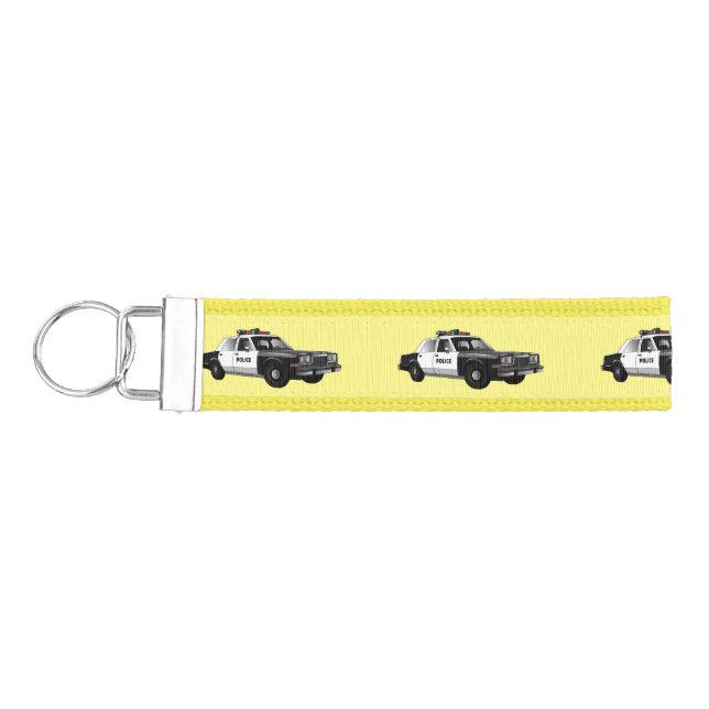 Llavero De Pulsera Ilustracion de personalizado de coches de policía (Llaves lado izquierdo)