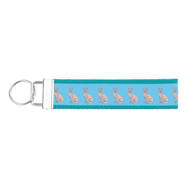 Llavero De Pulsera Ilustracion de personalizado de gatos Sfinx (Llaves lado izquierdo)