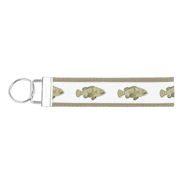 Llavero De Pulsera Ilustracion de personalizado de pescado de grupo (Llaves lado izquierdo)