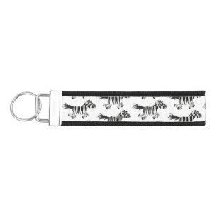 Llavero De Pulsera Ilustracion de personalizado de zebra graciosa