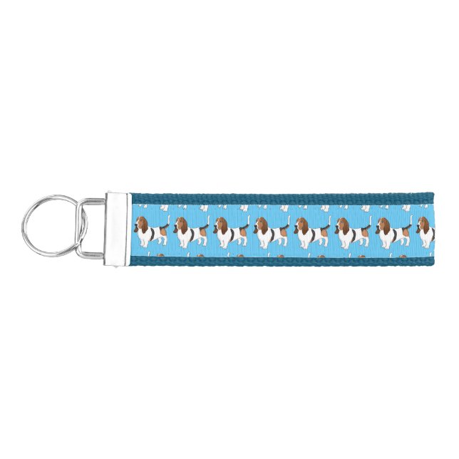 Llavero De Pulsera Ilustracion del personalizado del perro de enlace  (Llaves lado izquierdo)