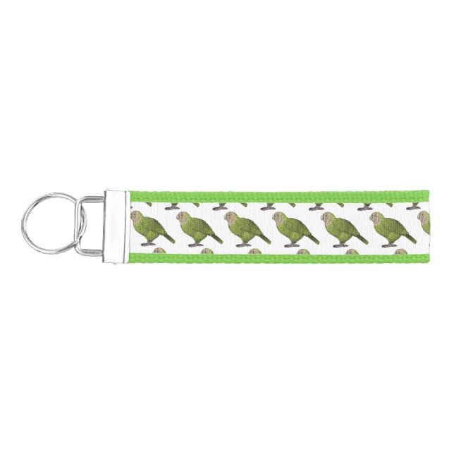 Llavero De Pulsera Ilustracion personalizado de aves Kakapo (Llaves lado izquierdo)