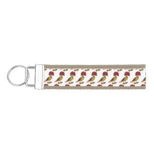 Llavero De Pulsera Ilustracion personalizado de aves Royal flycatcher