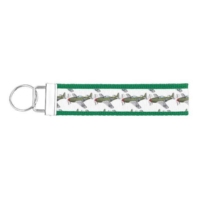 Llavero De Pulsera Ilustracion personalizado de avión militar (Llaves lado izquierdo)