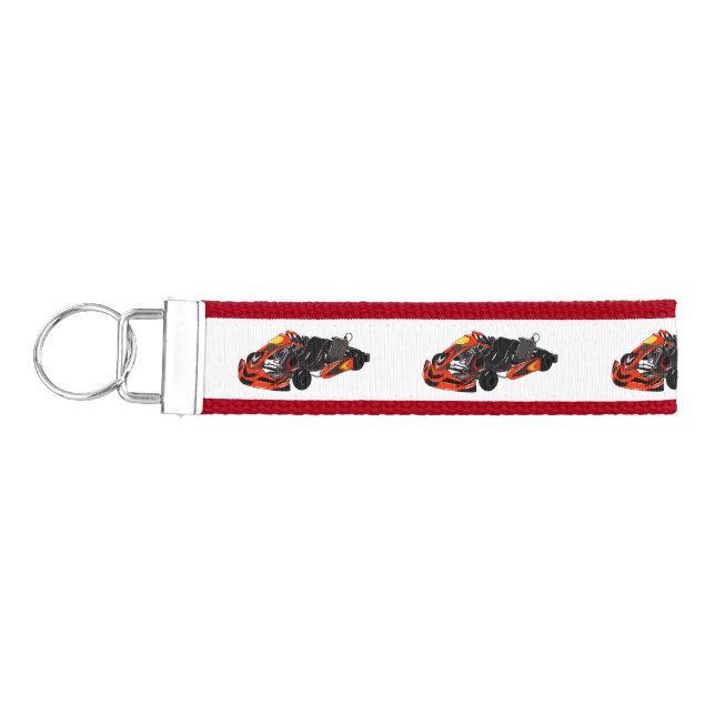 Llavero De Pulsera Ilustracion personalizado de carreras de Kart (Llaves lado izquierdo)