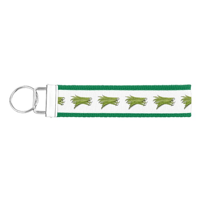 Llavero De Pulsera Ilustracion personalizado de frijol verde (Llaves lado izquierdo)