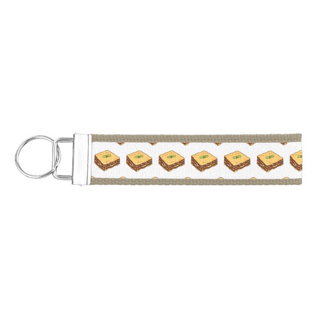 Llavero De Pulsera Ilustracion personalizado de Lasagna (Llaves lado izquierdo)