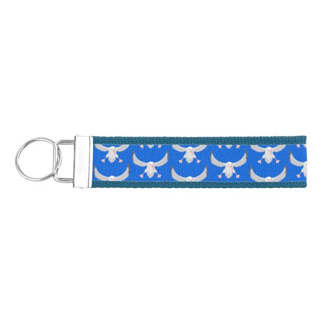 Llavero De Pulsera Ilustracion personalizado de pájaro de albatross (Llaves lado izquierdo)