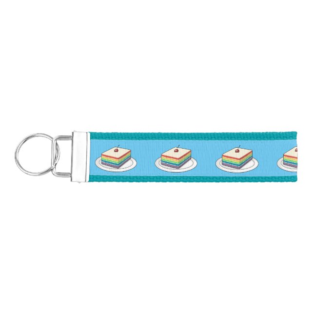 Llavero De Pulsera Ilustracion personalizado de pastel de arcoiris (Llaves lado izquierdo)