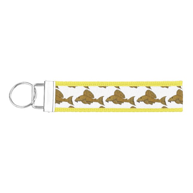 Llavero De Pulsera Ilustracion personalizado de pescado Pleco (Llaves lado izquierdo)