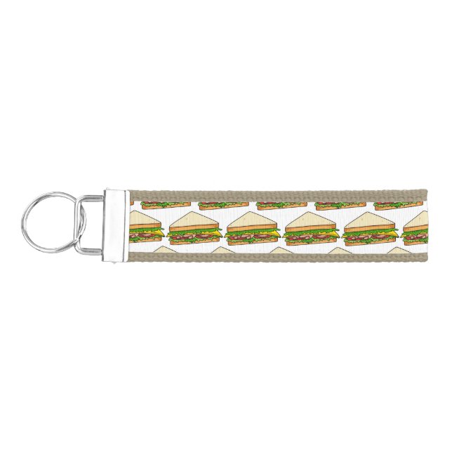 Llavero De Pulsera Ilustracion personalizado de sándwich (Llaves lado izquierdo)