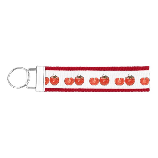 Llavero De Pulsera Ilustracion personalizado de tomate (Llaves lado izquierdo)