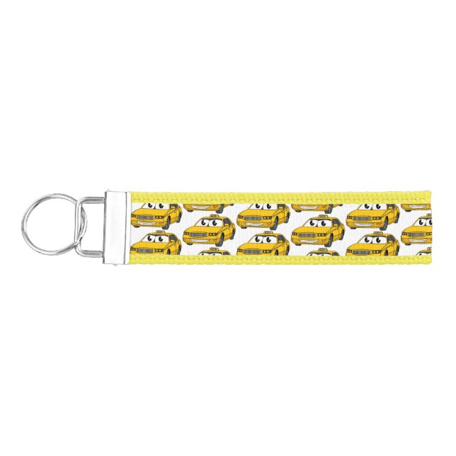 Llavero De Pulsera Ilustracion personalizado divertido de taxi amaril (Llaves lado izquierdo)