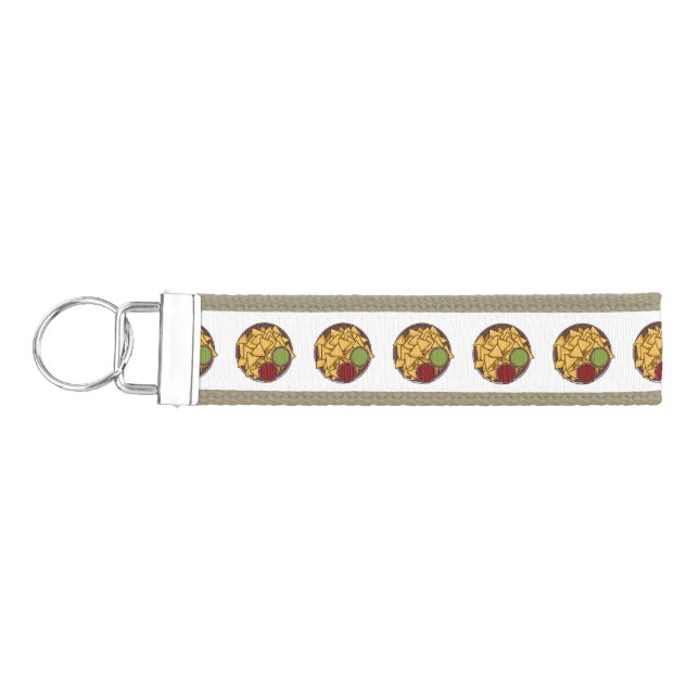 Llavero De Pulsera Ilustracion personalizado Nachos (Llaves lado izquierdo)