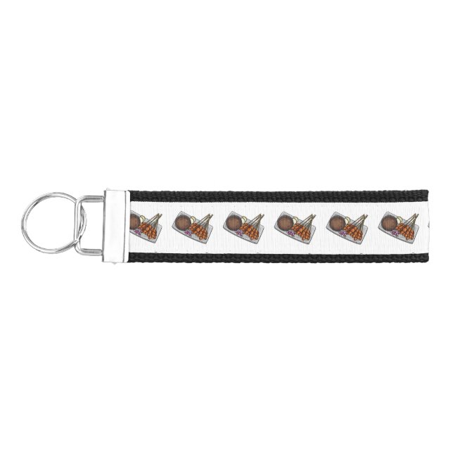 Llavero De Pulsera Ilustracion Satay personalizado (Llaves lado izquierdo)
