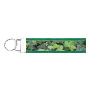 Llavero De Pulsera Impresión botánica de marfil verde