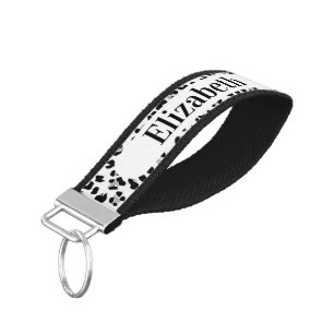 Llavero De Pulsera Impresión de leopardo negro personalizada