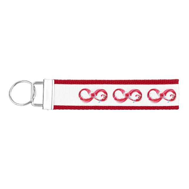 Llavero De Pulsera Infinito con vino Rojo (Llaves lado izquierdo)