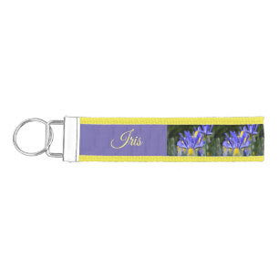 Llavero De Pulsera Iris morado y amarillo *Personalizado*