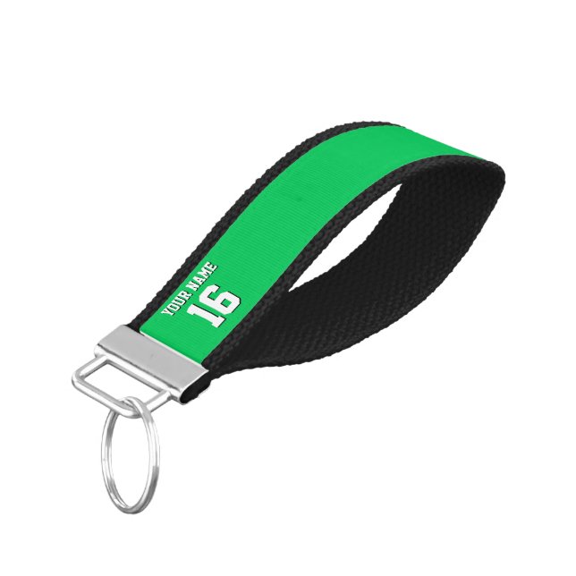 Llavero De Pulsera Jersey del equipo deportivo Emerald Green (Angulado hacia abajo)