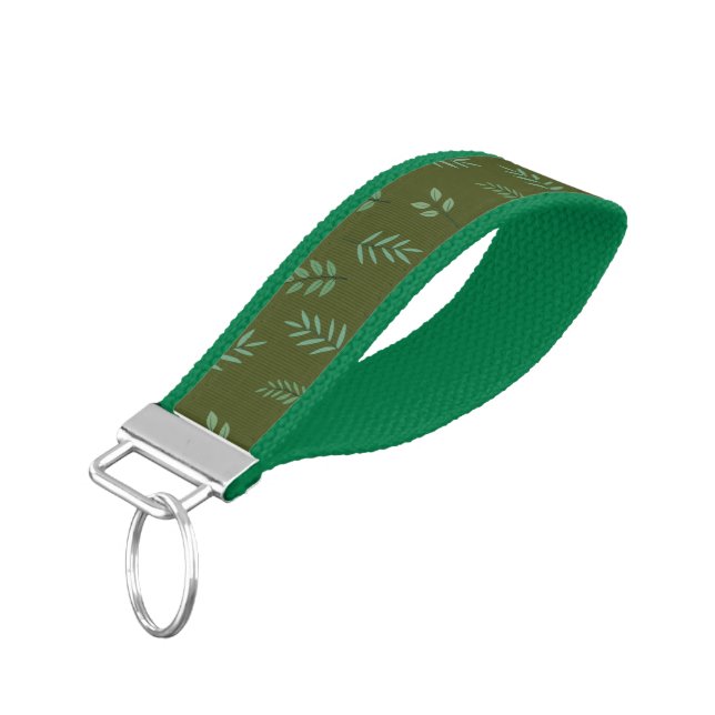 Llavero De Pulsera Keychain de hojas verdes del ejército - Regalo de  (Angulado hacia abajo)