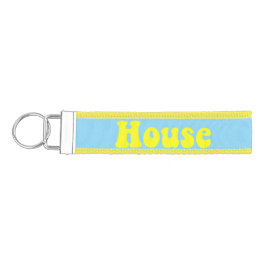 Llavero De Pulsera Keychain de la muñeca de la casa amarilla