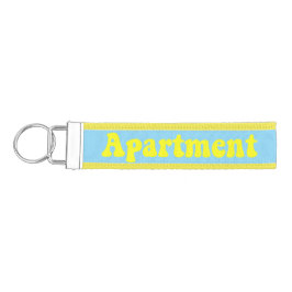 Llavero De Pulsera Keychain de la muñeca del apartamento amarillo