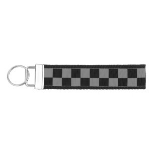 Llavero De Pulsera Keychain de muñeca con grises y negros de lujo par