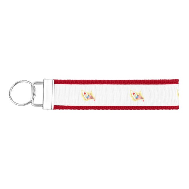 Llavero De Pulsera Keychain de muñeca ~ Japón-Estados Unidos Amistad (Llaves lado izquierdo)