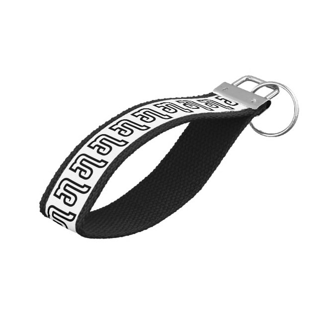 Llavero De Pulsera Lao/Laos Número siete / 7 / ໗ (Jet/Chet) Laotiano (Angulado hacia arriba)